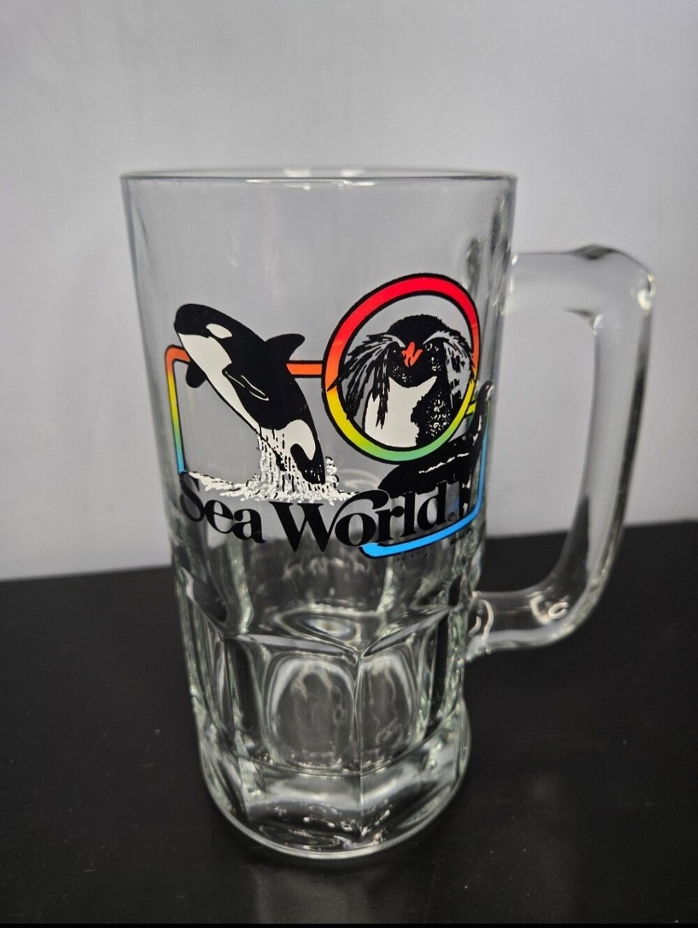 Vintage 1986 Sea World Beer Stein) Mug Humungous 3LB